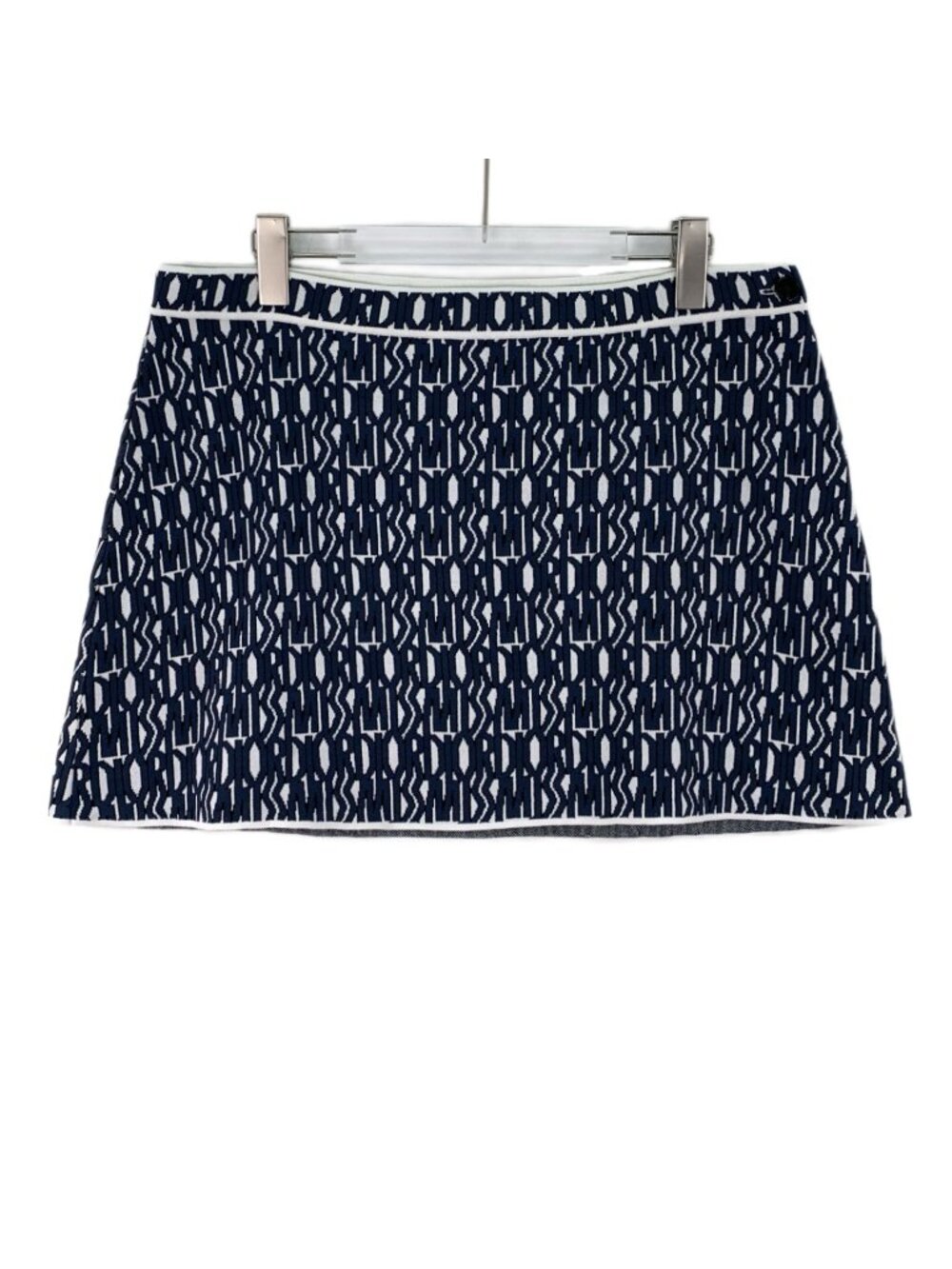 Dior Navy Logo Letter All-Over Print Casual Skirt